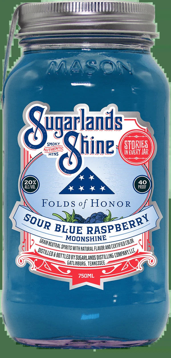 Sugarlands Folds of Honor Sour Blue Razzberry Moonshine